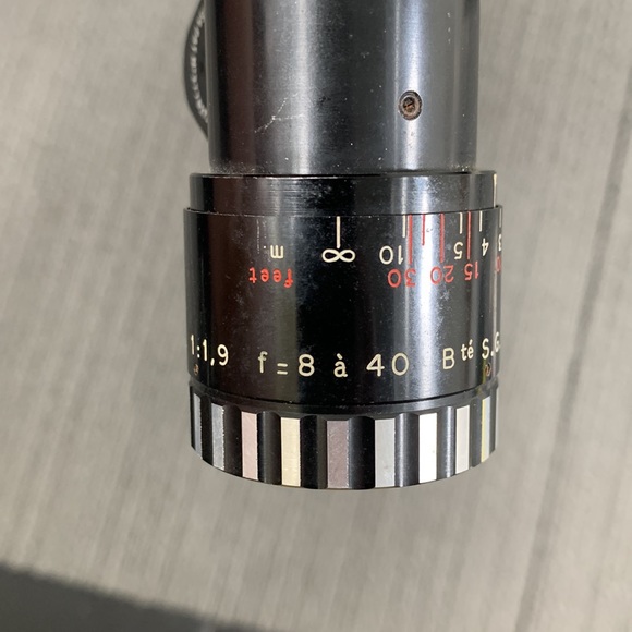 VTG Paillard Bolex C-8SL 8mm Movie Camera & Som Berthiot Pan Cinor Lens UNTESTED - Picture 12 of 16